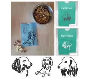 Stickdatei - Langhaar Dackel Silhouette